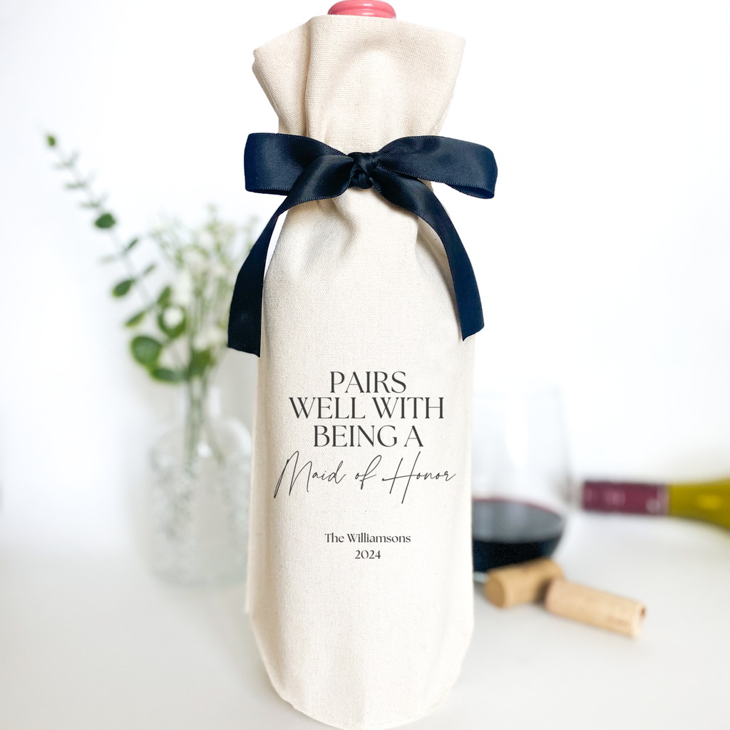 Maid of Honor Proposal Wine Bag Gift