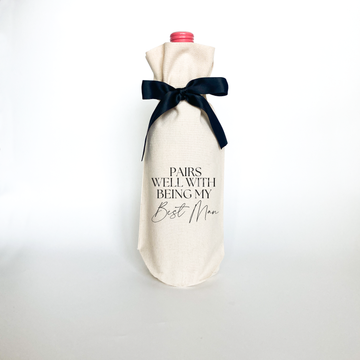 Best man proposal wine gift bag
