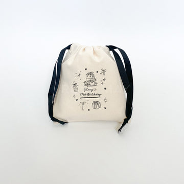 Hand Drawn Coquette Themed Party Favor Gift Bags