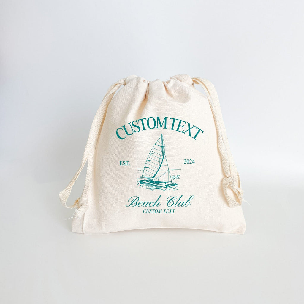 Coastal bachelorette party favor bags