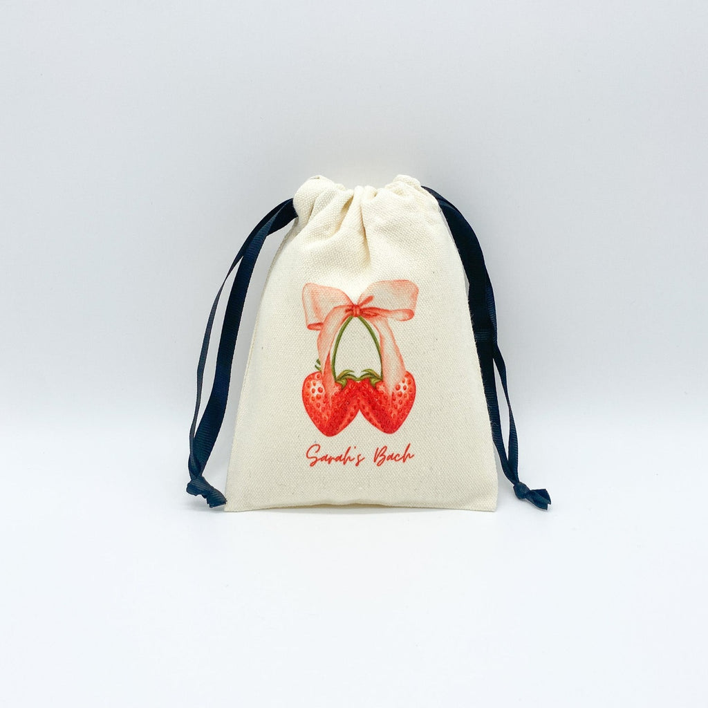 Personalized Strawberry Valentine's Day Party Favor Bags