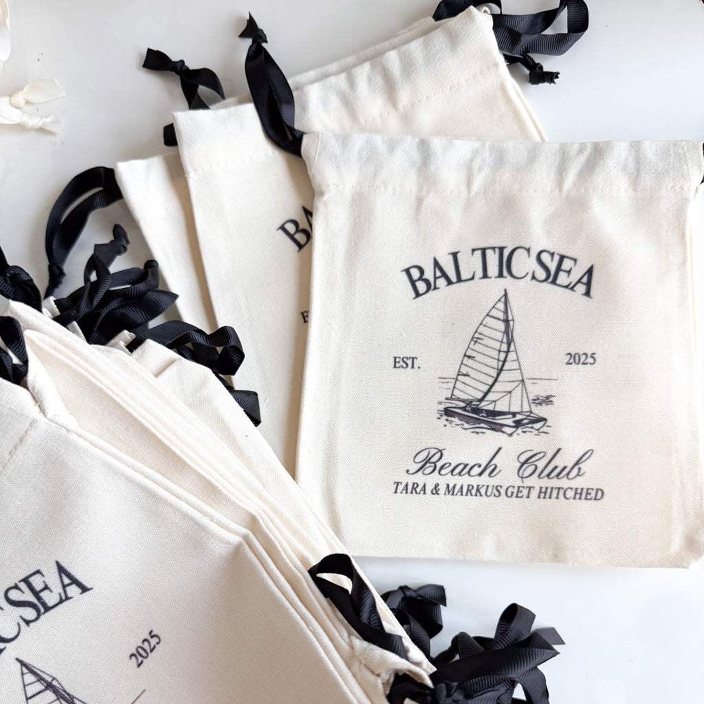 Coastal Theme Wedding Favor Gift Bags