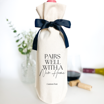 Personalized housewarming wine gift bag