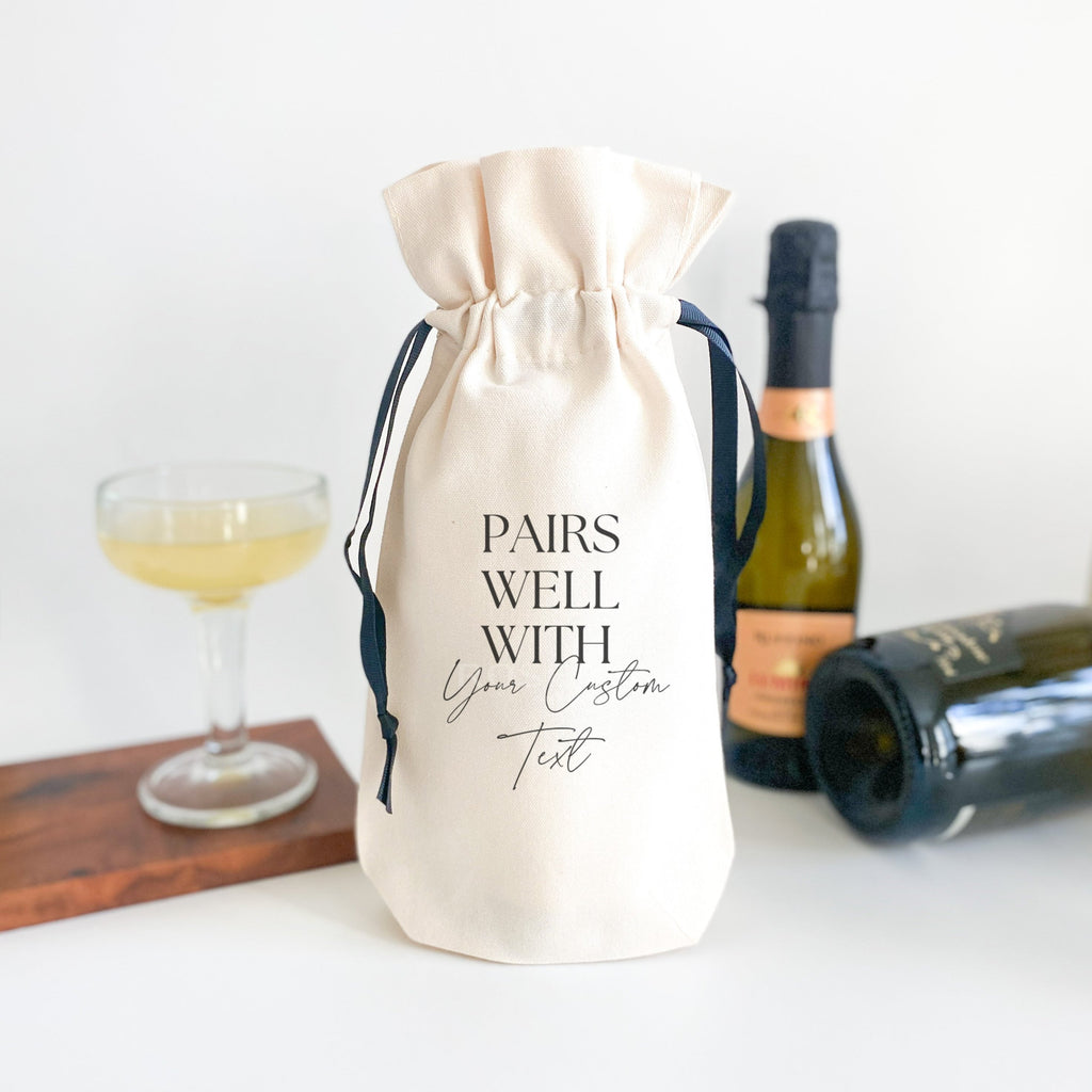 Custom midi champagne party favor bags