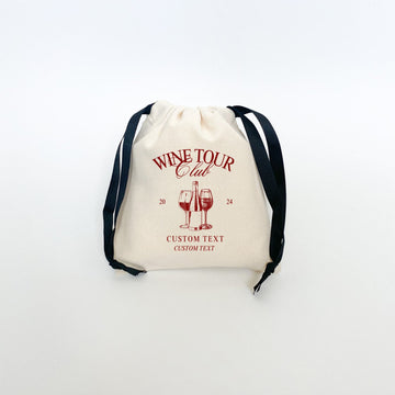Personalized Wine Club Canvas Gift Bags