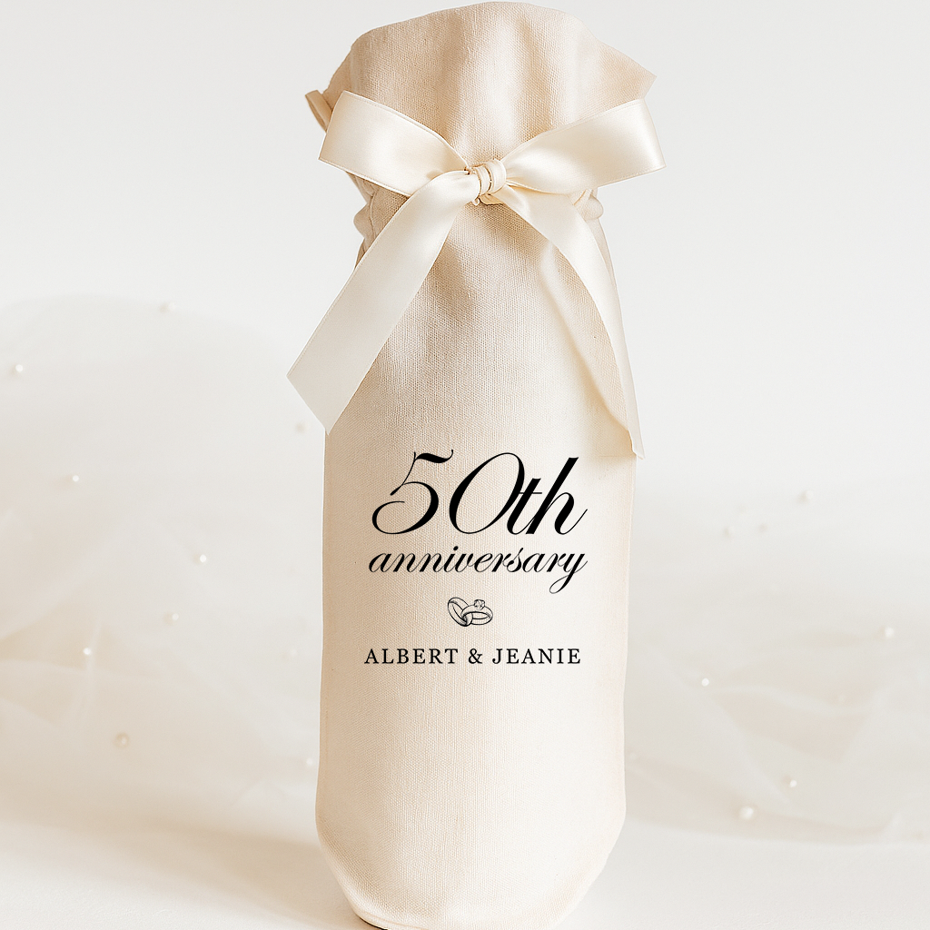 50th Anniversary Wedding Wine Gift Bag