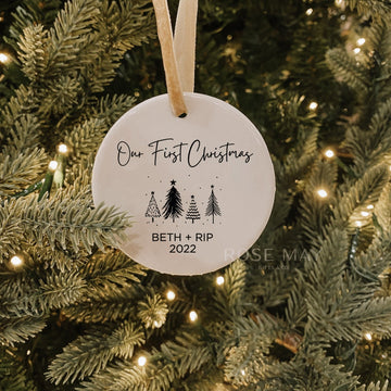 Our First Christmas Personalized Ceramic Ornament