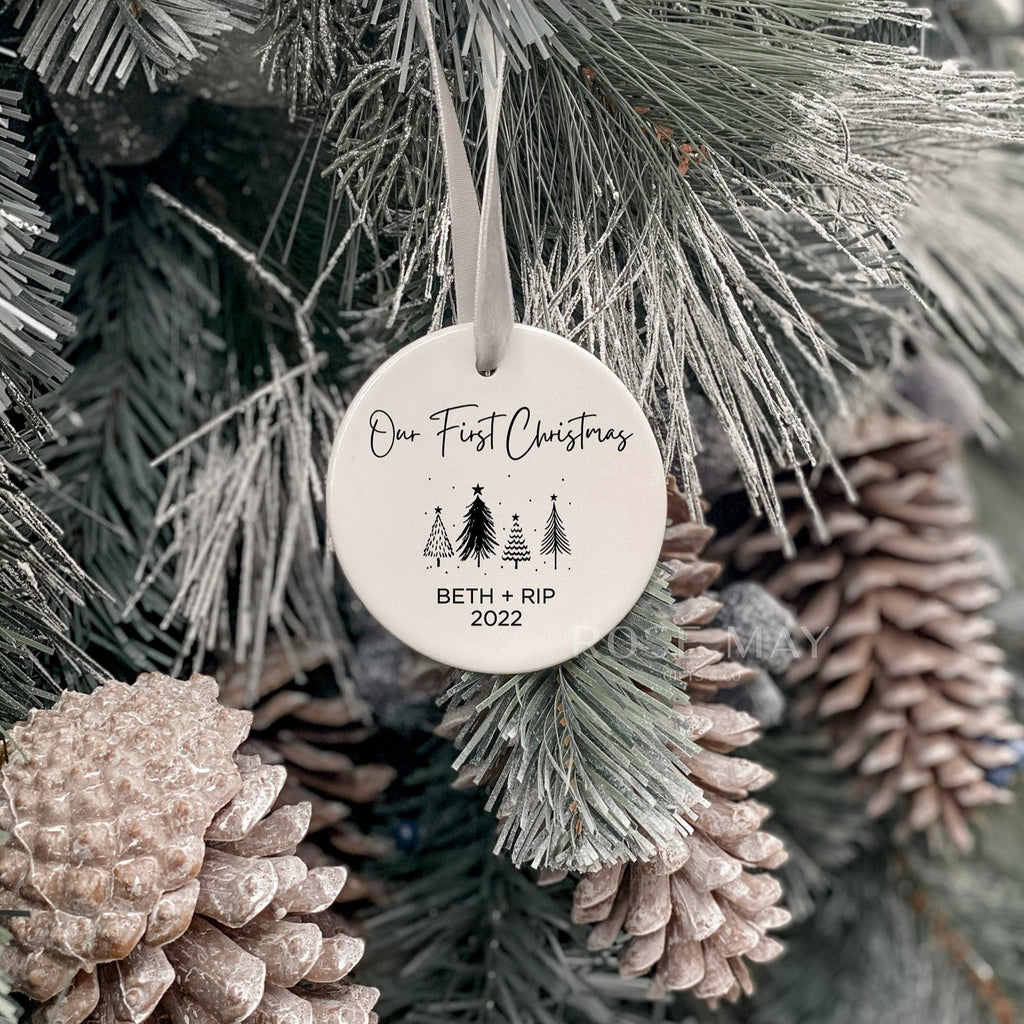 Our First Christmas Personalized Ceramic Ornament